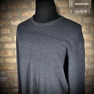 INC International Concepts Mens Italian Spun Yarn Merino Wool Light Sweater  XXL